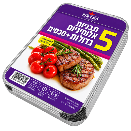 תבנית אלומיניום גדולה + מכסה